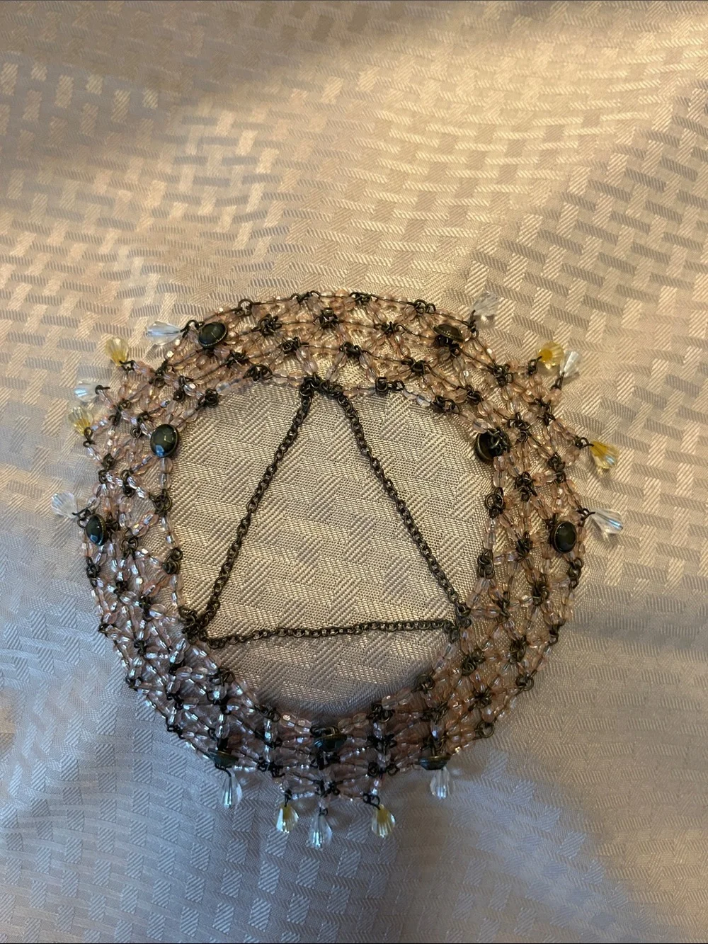 Vintage Beaded Juliet/Chainmail/Flapper Cap